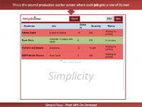 This is the second production worker screen where each job gets a row of its own